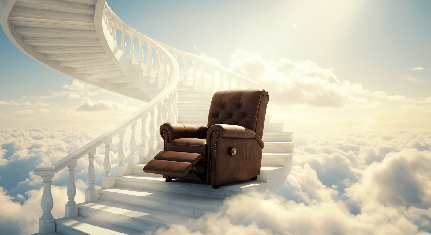 chair on staircase to heaven